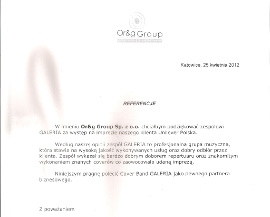 Referencje Or&G Group Sp. z o.o.